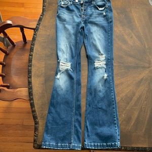 KanCan Mid-Rise Flare Stretch Jean